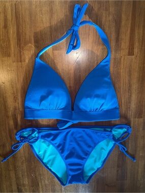 Bright Blue Triangle Bikini Set